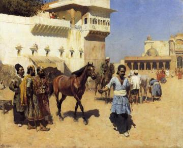 Horse Market, Persian Stables, Bombay Artwork by Edwin Lord Weeks