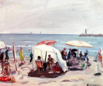 The Beach in Grau du Roi Artwork by Albert André