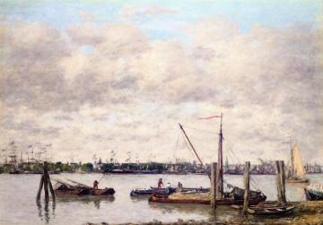 Rotterdam, The Meuse Artwork by Eugène-Louis Boudin
