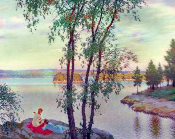 Evening Song Artwork by Edward Dufner