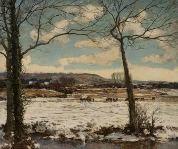 The Frozen Meadow, Winter Artwork by Alexander Jamieson