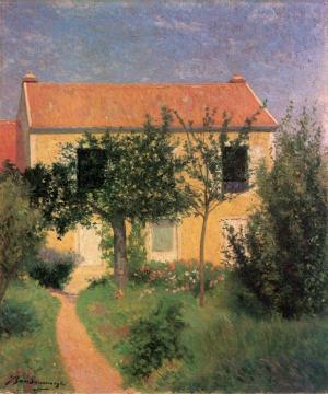 The Red Roof Artwork by Federico Zandomeneghi