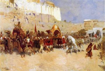 Wedding Procession, Jodhpur Artwork by Edwin Lord Weeks