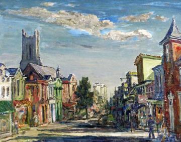 Blue Church Artwork by Walter Emerson Baum