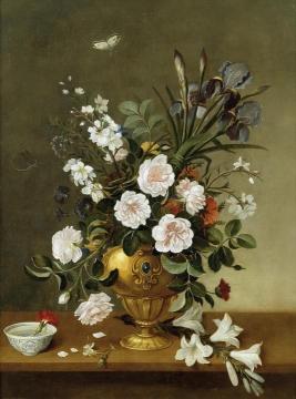Vase of Flowers Artwork by Pedro de Camprobin