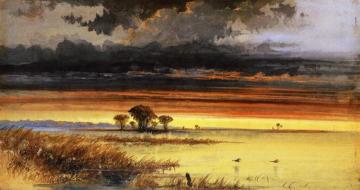 Sunset On The Jersey Flats Artwork by James Hamilton