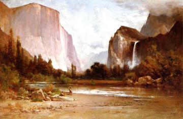 Piute Indians Fishing in Yosemite Artwork by Thomas Hill