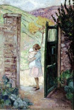 Girl by the Gate Artwork by Henri Lebasque