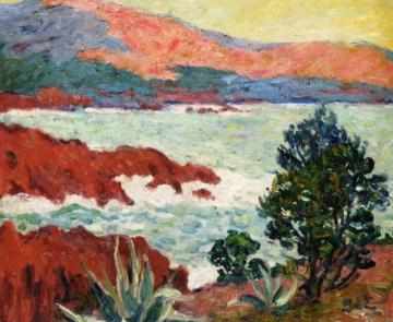 Red Rocks At Trayas Artwork by Georges D'espagnat