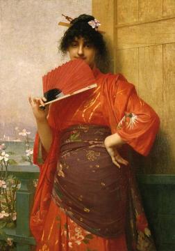 The Language Of The Fan Artwork by Jules Joseph Lefebvre