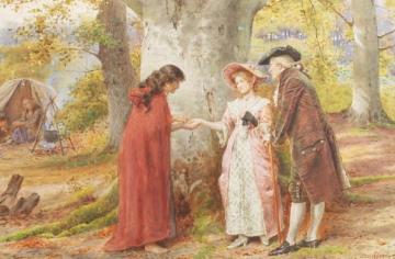 The Gypsy Fortune Teller Artwork by George Goodwin Kilburne