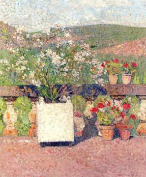 Terrasse en été Artwork by Henri Martin