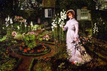 The Rector's Garden: Queen of the Lilies Artwork by John Atkinson Grimshaw