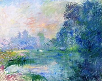 Edge of the Eure, Morning Effect Artwork by Gustave Loiseau
