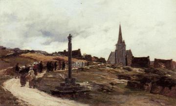 Procession near Ploumanac, Brittany Artwork by Leon Augustin Lhermitte