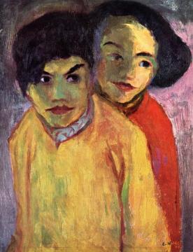 Two People Artwork by Emil Nolde
