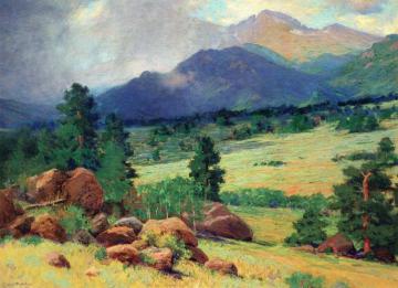 Clearing Storm Over Longs Peak Artwork by Charles Partridge Adams