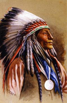 Chief Wolf Robe Artwork by John Hauser