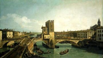 The Old Ponte Delle Navi In Verona Artwork by Bernardo Bellotto