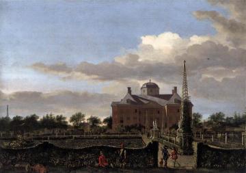 The Huis ten Bosch at The Hague and Its Formal Garden (View from the South) Artwork by Jan van der Heyden