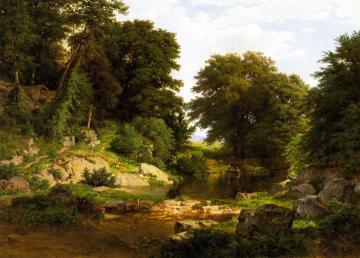 Woodland Brook Artwork by William Trost Richards