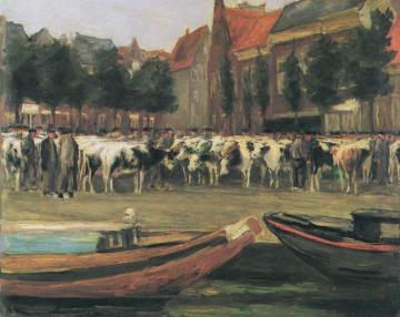 The Livestock Market In Leiden Artwork by Max Liebermann