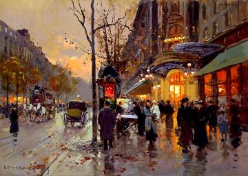 Théâtre Du Vaudeville Artwork by Edouard Léon Cortes