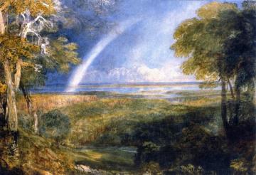 Junction of the Severn and the Wye with a Rainbow Artwork by David Cox