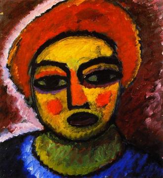 Head of a Woman Artwork by Alexej Jawlensky