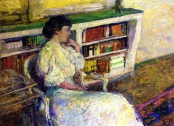 Portrait of a Woman in White Artwork by Edouard Vuillard