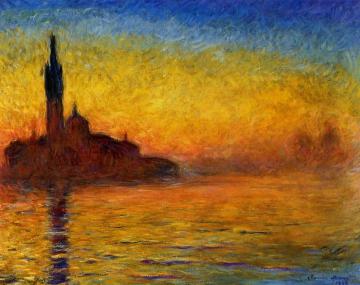 Twilight, Venice Artwork by Claude Oscar Monet
