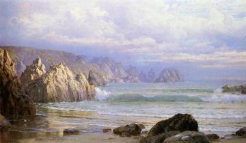 Seascape: Along the Cliffs Artwork by William Trost Richards