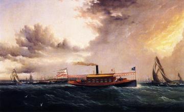 Armina in New York Harbor Artwork by James E. Buttersworth