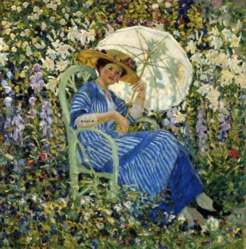 In the Garden, Giverny Artwork by Frederick Carl Frieseke
