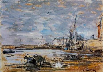 Port at Low Tide Artwork by Eugène-Louis Boudin