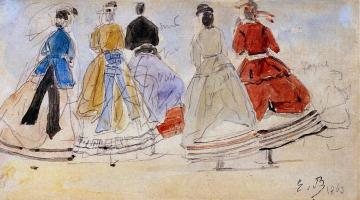 Crinolines Artwork by Eugène-Louis Boudin