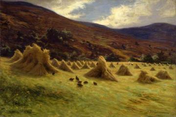 Harvesting, Forest Of Birse, Aberdeenshire Artwork by Joseph Farquharson