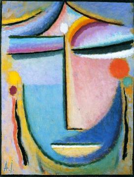 Large Abstract Head Artwork by Alexej Jawlensky