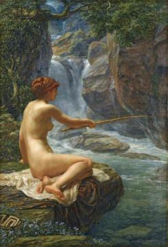 Fishing, The Nymph Of The Stream Artwork by Sir Edward John Poynter