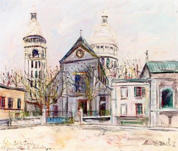 Église Saint Pierre et Sacré-Coeur de Montmartre Artwork by Maurice Utrillo