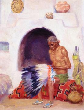 War Chief Of Zuni Artwork by Henry Balink