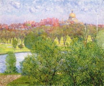 The Gilded Dome, Spring Artwork by John Leslie Breck