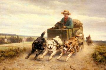 The Dog Cart Artwork by Henriette Ronner-Knip