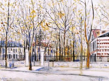 Square Saint-Pierre and Sacre Coeur in the Snow, Montmartre Artwork by Maurice Utrillo