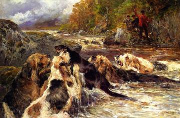 The Otter Hunt Artwork by John Sargent Noble