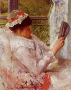 Woman Reading Artwork by Mary Cassatt