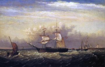 Off Ten Pound Island, Gloucester Harbor, Massachusetts Artwork by Fitz Hugh Lane
