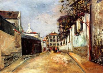 Rue Norvins - Montmartre Artwork by Maurice Utrillo