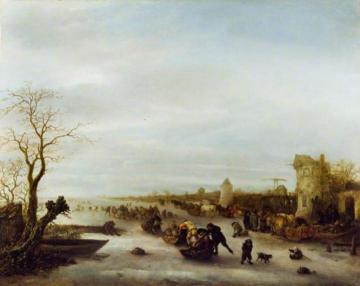 A Winter Scene Artwork by Adriaen van Ostade