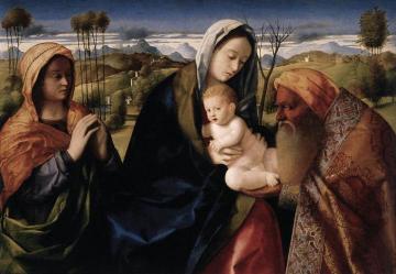 Santa Conversazione Artwork by Giovanni Bellini